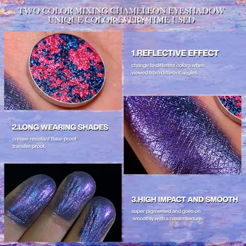 Duochrome Iridescent Eyeshadow - Blue Purple Chameleon Shimmer