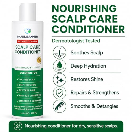 PHARMBANNER OTC Medicated Dandruff Shampoo & Conditioner Set 11.84 fl oz (Pack of 2) Tea Tree