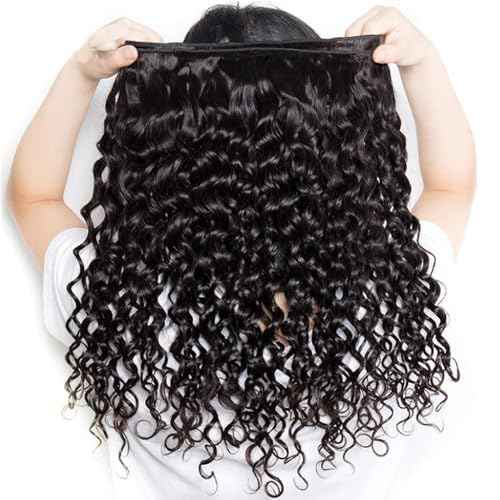Water Wave Human Hair Bundles Wet and Wavy Bundles 100% Unprocessed Brazilian Human Hair for Black Women Double Weft 16 16 16in
