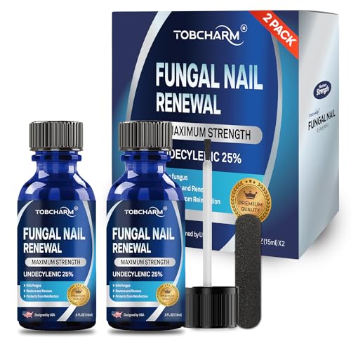 Extra Strength Toenail Fungus Treatment with 25% Undecylenic Acid & Tea Tree Oil - 2Pcs