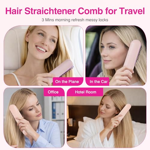 BUFAZO Go Brush Pro Cordless Hair Straightener Brush