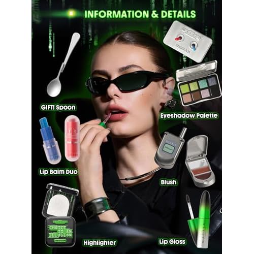 SHEGLAM The Matrix Collection Set All in One Makeup Kit Includes PaletteLip Balm Highlighter Lip Gloss Blush Make Up Gift Set for Women