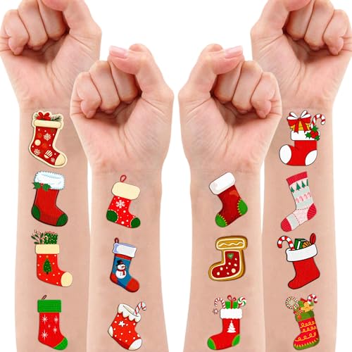 Christmas Stocking Temporary Tattoos 114 PCS