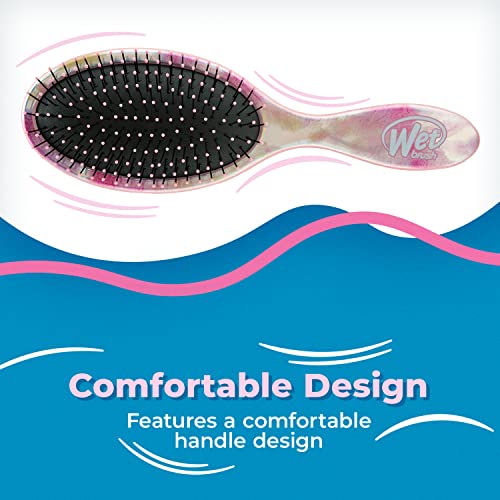 Wet Brush Original Detangler Hair Brush, Tie Dye Blush - Ultra-Soft IntelliFlex Bristles - Detangling Brush Glide Through Tangles With Ease For All Hair Types - For Women, Men, Wet & Dry Hair