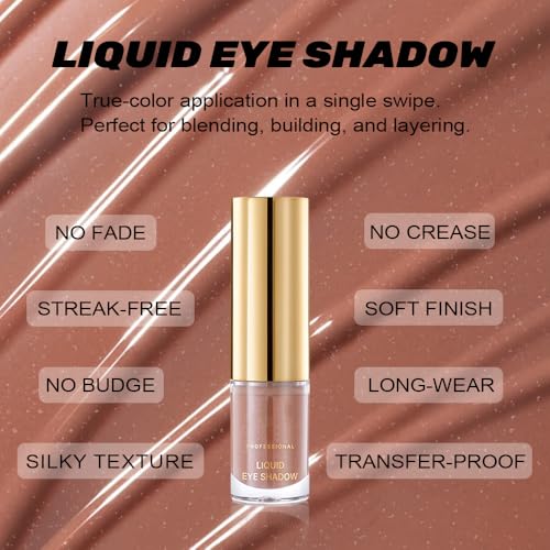 Warm Apricot Shimmer Metallic Eyeshadow - Longwear Cream Formula