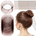 Hair Net for Kids & Women, 20pcs Invisible Bun Nets + 40pcs Bobby Pins