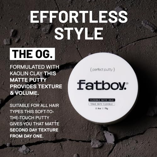 Fatboy Hair Perfect Putty - Kaolin Clay Styling Putty, 2.6 Oz