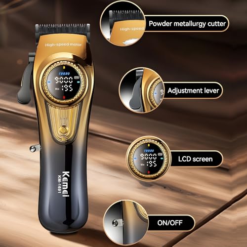 KEMEI 3-in-1 Cordless Hair Clippers & Grooming Kit for Men