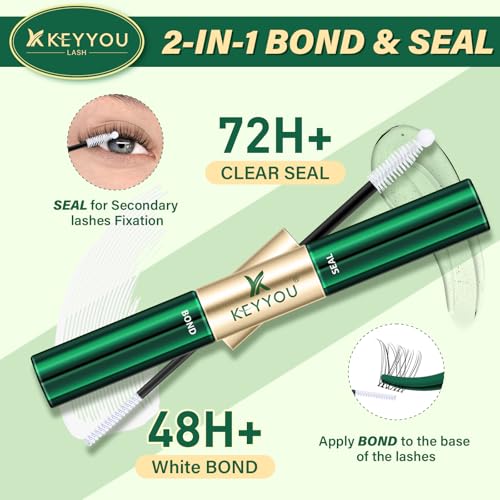 KEYYOU Lash Bond and Seal Glue - Waterproof, Long-Lasting, 10ml