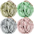 Loofah Sponge Pack of 4 with Handle - Deep Cleansing Body Scrubber