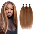 Freiuoke P4/30 Kinky Straight Human Hair Bundles - 300g, 3 Pack
