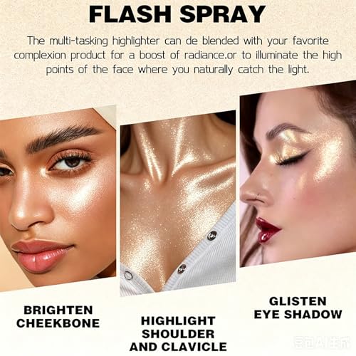 Champagne Glitter Highlighter Spray for Face & Body