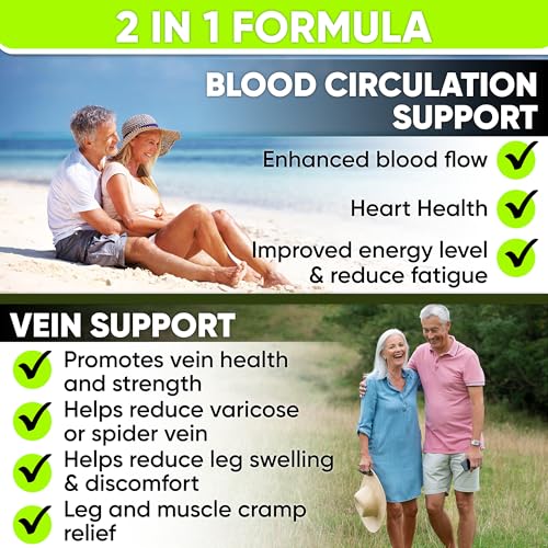 NutraPro Blood Circulation Supplement - Leg & Vein Support, 90 Caps