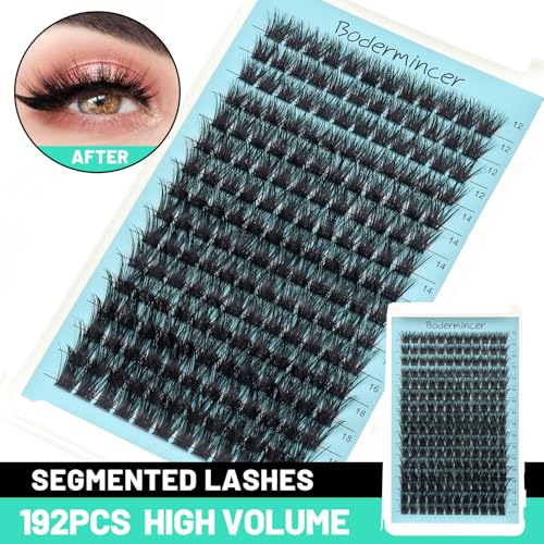 D Curl Cluster Lashes 192-Pack Mixed Lengths 8-14mm