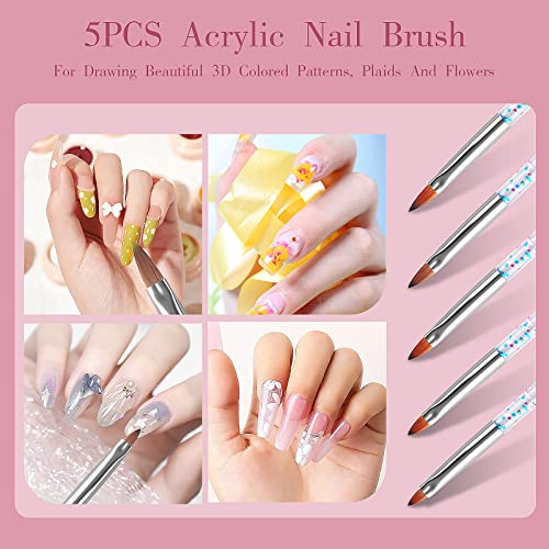 32Pcs Professional Nail Art Brush Set & Dotting Tools for Acrylic Designs