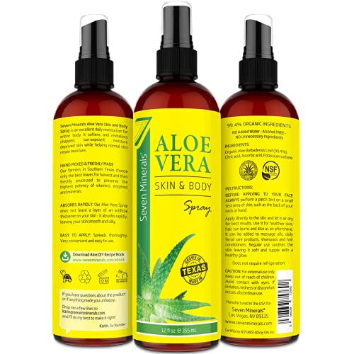 Seven Minerals Aloe Vera Spray & Travel Size Aloe Vera Gel