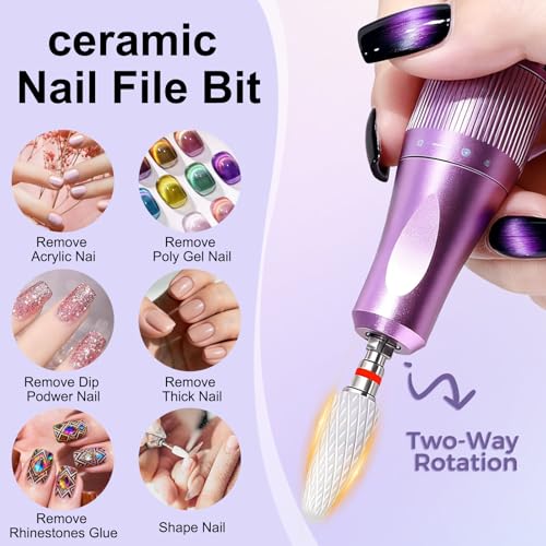 Ceramic Nail Drill Bit 3/32" - Fine Grit for Acrylic Removal