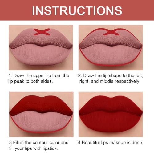 Kaely 2-in-1 Lip Liner & Lipstick Set - 30 Colors Waterproof