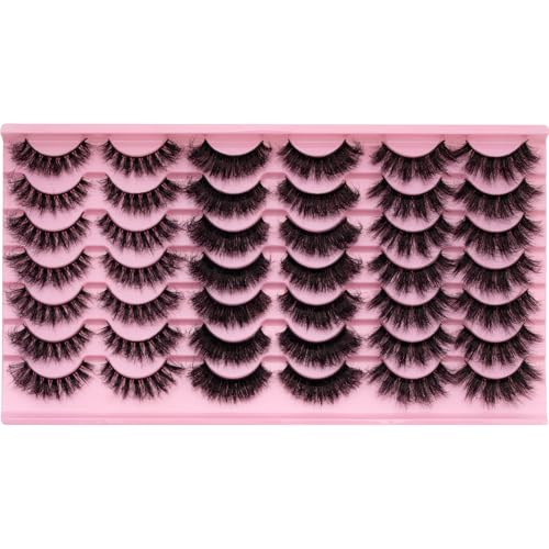 Wispy Mink Lashes 21 Pairs Mixed 14-18mm 3D Volume Cat Eye