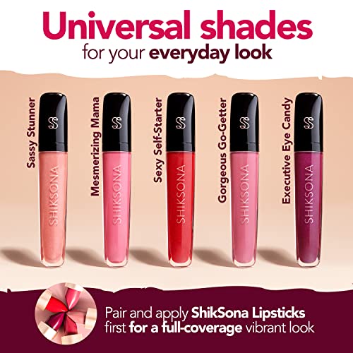 ShikSona High Shine Lip Gloss | Hydrating, Vegan, High Pigment, Non-Sticky Lipgloss in a Timeless, Universal Color | Executive Eye Candy (Plum)