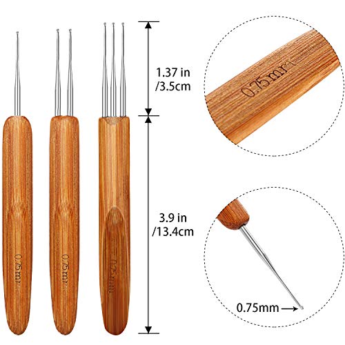 WILLBOND 13-Piece Dreadlocks Crochet Hook Tool Set for Hair Styling