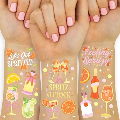xo, Fetti Spritz Tattoos - 50 Gold Foil Temporary Tattoos