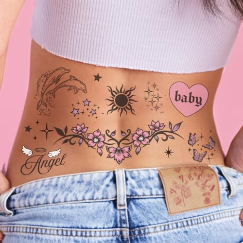 xo, Fetti Y2K Temporary Tattoos - 56 Pc Party Sticker Set