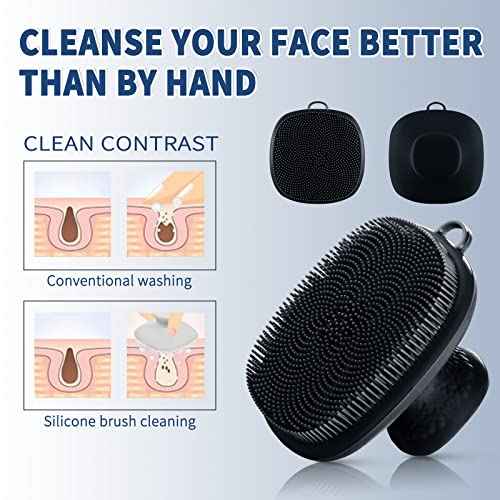 Face Scrubber 2 Pack Silicone Face Scrubber for Men Facial Cleansing Brush Silicone Face Wash Brush Manual Waterproof Cleansing Skin Care Face Brushes for and Exfoliating