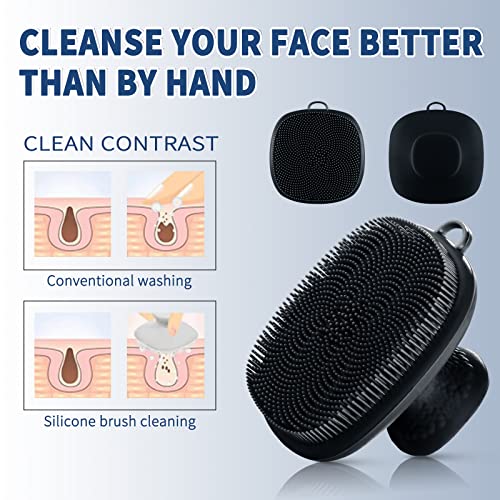 Silicone Face Scrubber Brush - Manual Facial Cleansing Tool