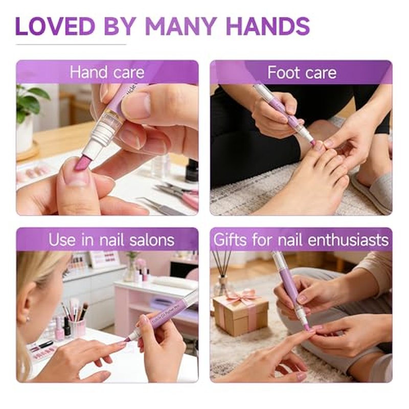 2-in-1 Cuticle Oil Pusher Pen with Ceramic Tip - Travel Size