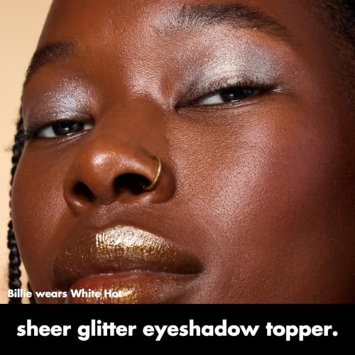 e.l.f. Fine as Fleck Glitter Eyeshadow White Hot 0.07oz - Party-Ready Sparkle Topper