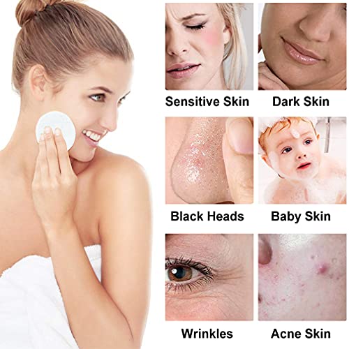 METUUTER Facial Sponges 50 Count - Natural Cellulose Face Exfoliator