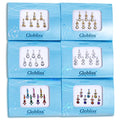 6-Pack Long Indian Bindis Face Gems Sticker Set