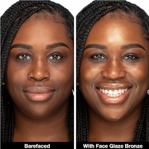 iNNBEAUTY PROJECT Bronze Face Glaze Gel Cream with Squalane, Ceramides & Hyaluronic Acid (0.85 oz / 25 ml) + Bonus Acne Patch (36 Pieces)