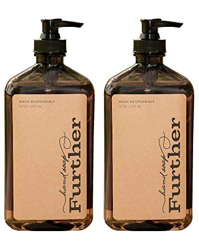 Further Glycerin Hand Soap, 16 Fluid Ounces (Pack of 2) - Sustainable, Natural Liquid Soap