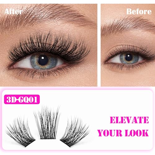 GAQQI Cluster Lash Extensions 10-14mm 3D Volume 120 Pack