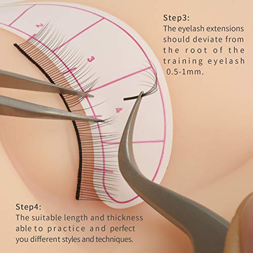 30 Pairs Practice Lash Extensions Training Strips 8mm