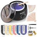 KeShi Hard Wax Kit with Warmer, 6 Wax Beans, Full Body Hair Removal