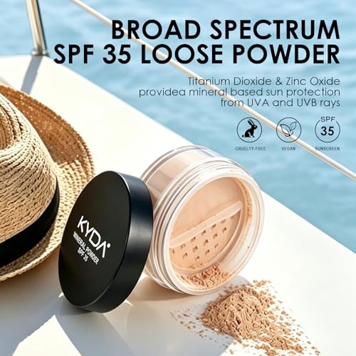 Mineral Powder Foundation SPF 35, Buildable Coverage, Medium Beige 0.28oz