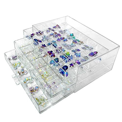 3 Tier 72 Lattice Nail Organizers and Storage Clear Acrylic Nail Jewellery Accessories Storage Case Holder Shelves Display Rack Stand for Painted Glue,Brushed Glue,Carving Glue Nail Table