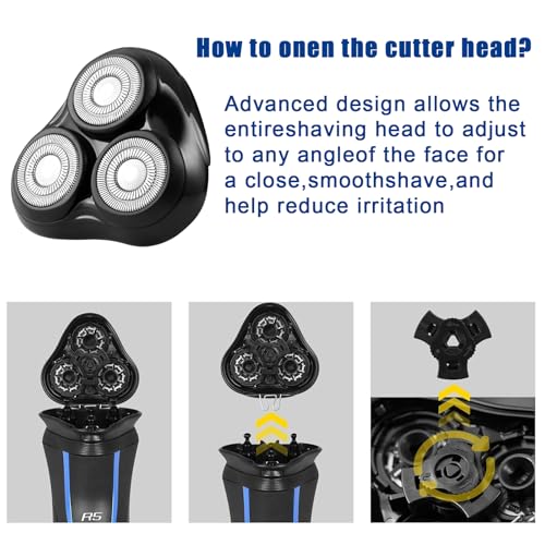 Black Rotary Shaver Replacement Head Compatible with Remington Series - Easy Install