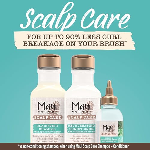 Maui Moisture Scalp Care Rejuvenating Conditioner, Soothing Curly Hair Conditioner with Vitamin E, Pro-Vitamin B5 & Aloe Vera, Silicone-Free, 13 fl. oz
