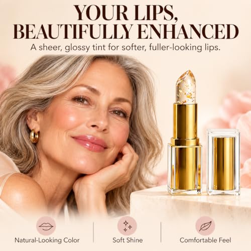 pH-Reacting Lip Gloss for Mature Lips - Long-Lasting Hydrating Lip Balm