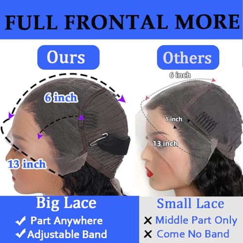 Simeider 30 Inch Deep Wave Lace Front Wig Human Hair 13x6