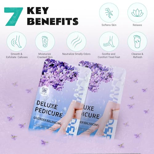 LUIFAC Lavender Epsom & Sea Salt Foot Soak 12 Pack for Spa Pedicure