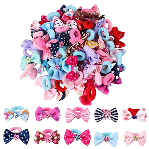 50 Pcs Colorful Hair Ties for Girls - Soft Elastic Ponytail Holders