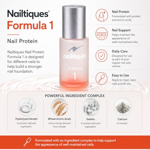 Nailtiques Formula 1 Nail Protein Treatment for Stronger Nails - 0.5 oz