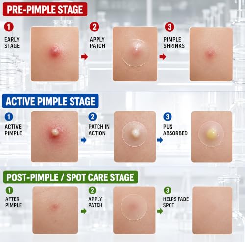 Hydrocolloid Acne Patches with Salicylic Acid - 108 Pimple Stickers