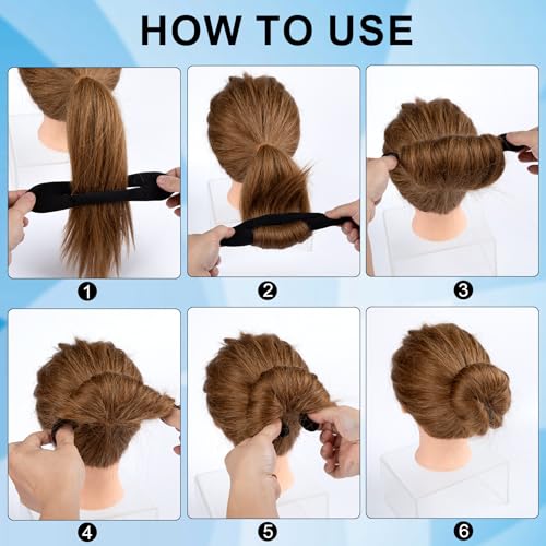 3-Piece Hair Bun Maker Set, 2 Sizes Sponge Updo Shaper