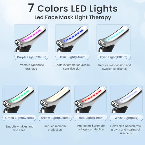 Red Light Therapy Face & Neck Massager for Anti-Aging Skin Rejuvenation